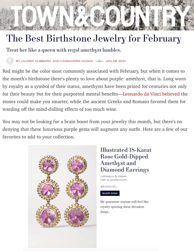 Town & Country Online - February Birthstones