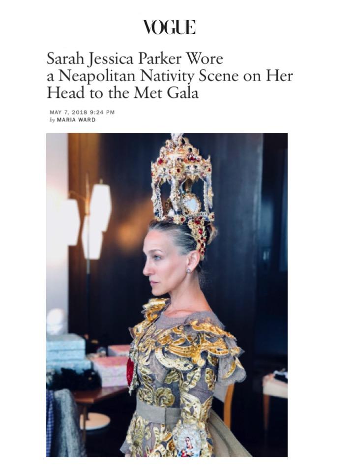 Vogue (Online) - Sarah Jessica Parker wears Larkspur & Hawk's small Jane stud to her fitting for the Met Gala