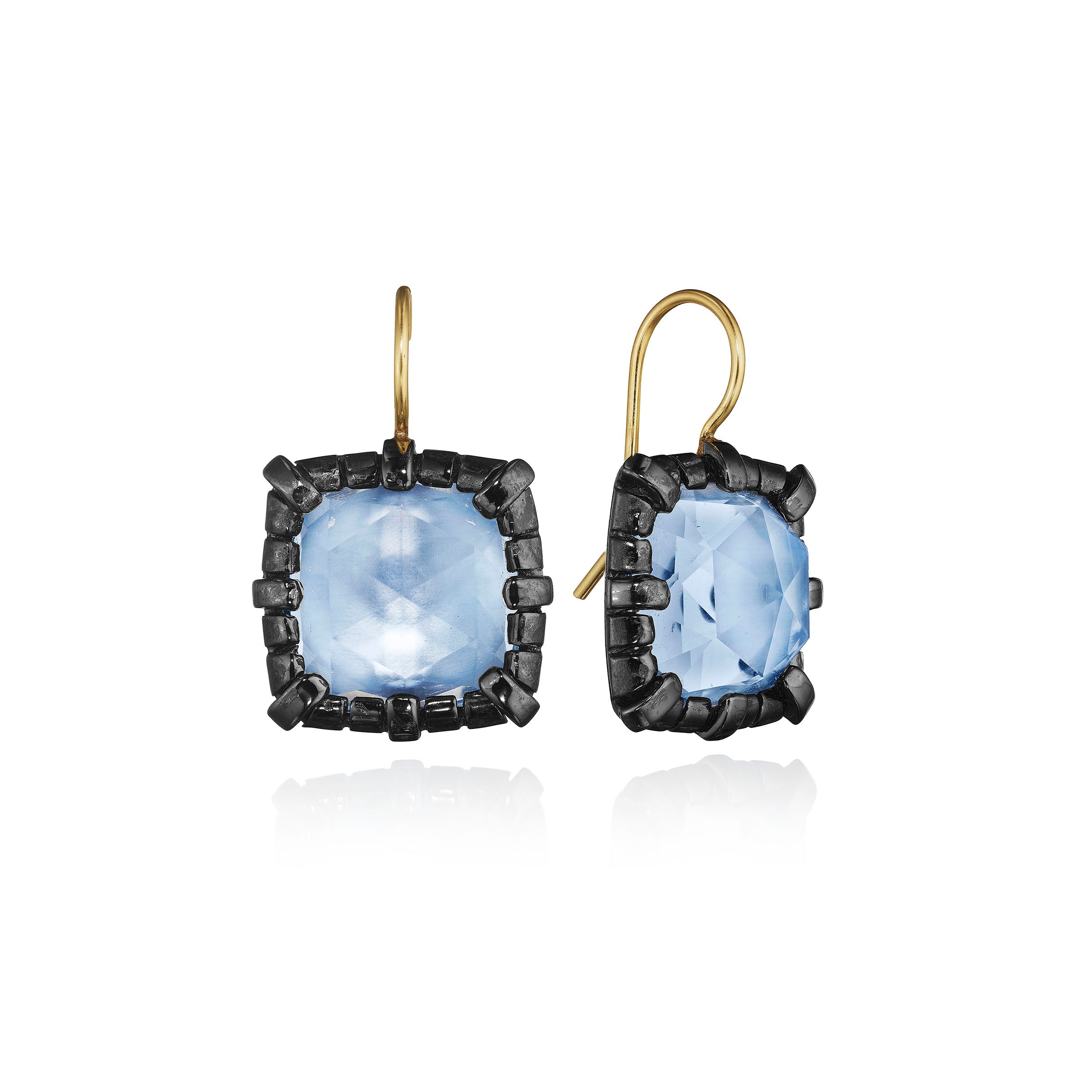 Bella 1-Drop Earrings (Black Rhodium or Yellow Gold Wash)