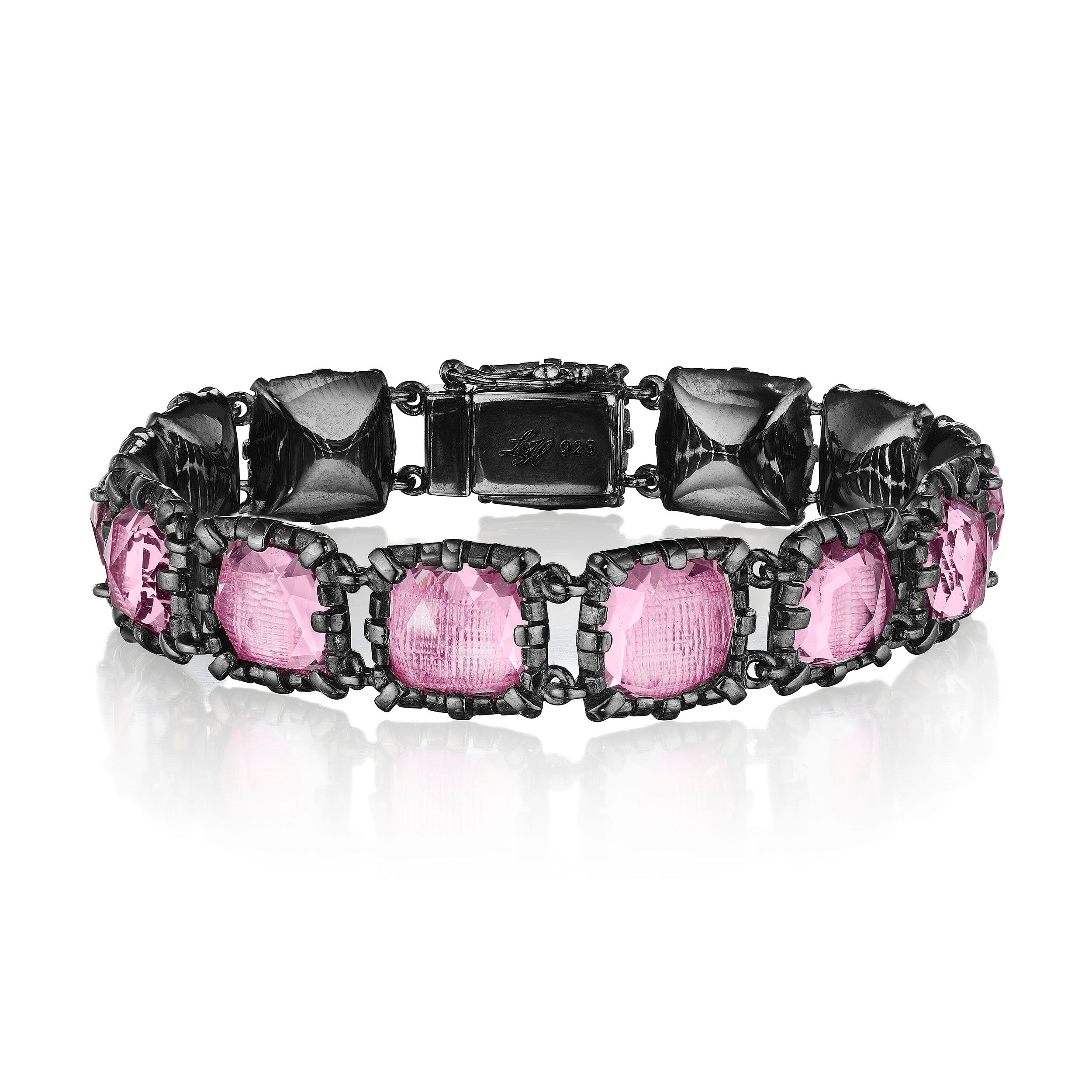 Bella Large Jeau de Paume Bracelet (Black Rhodium or Yellow Gold Wash)