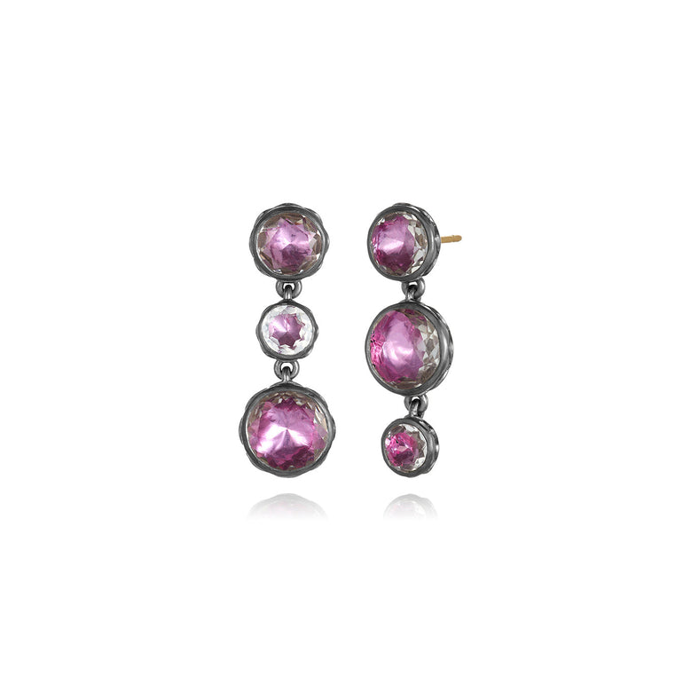 alt-catherine-round-3-drop-earrings-rose-black-rhodium-profile