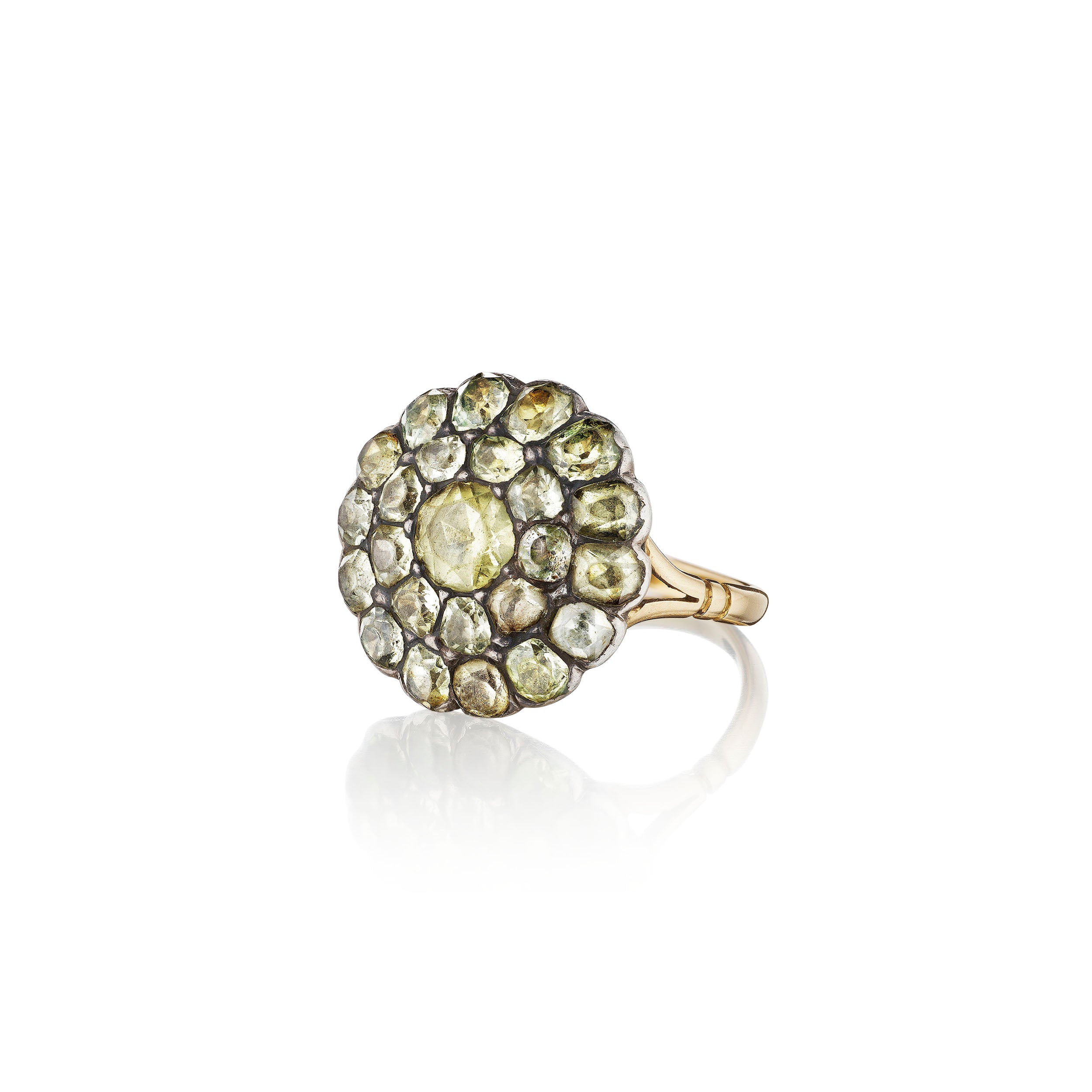 Antique Chrysoberyl Button Ring, ca 1780 – Larkspur & Hawk