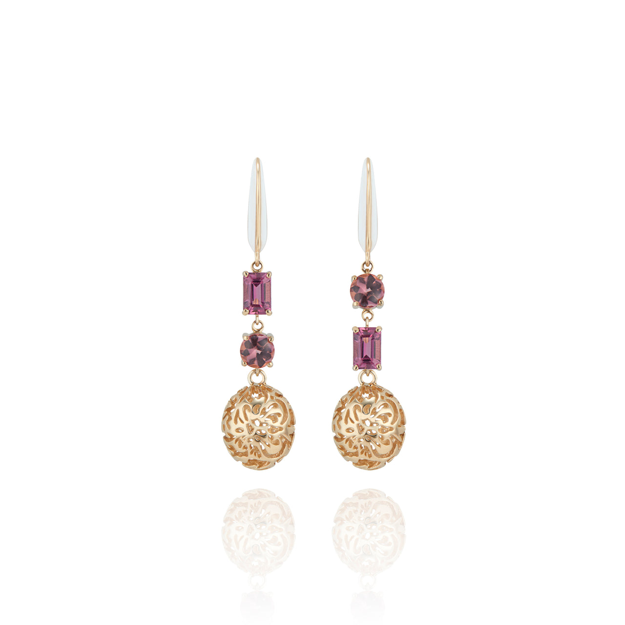 Arbor Eyelet Cage 3-Drop Earrings