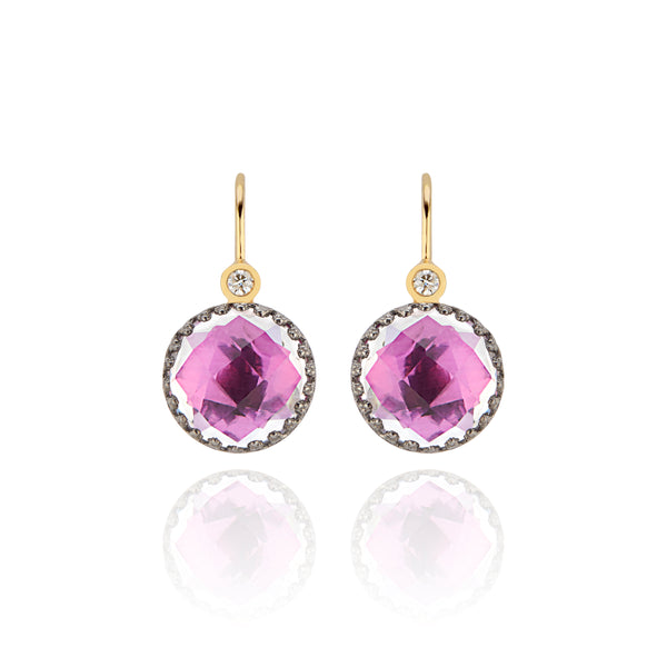 Small Olivia Button Diamond Earrings