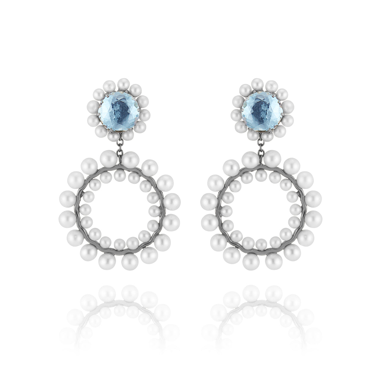 Olivia Double Boule Pearl Earrings