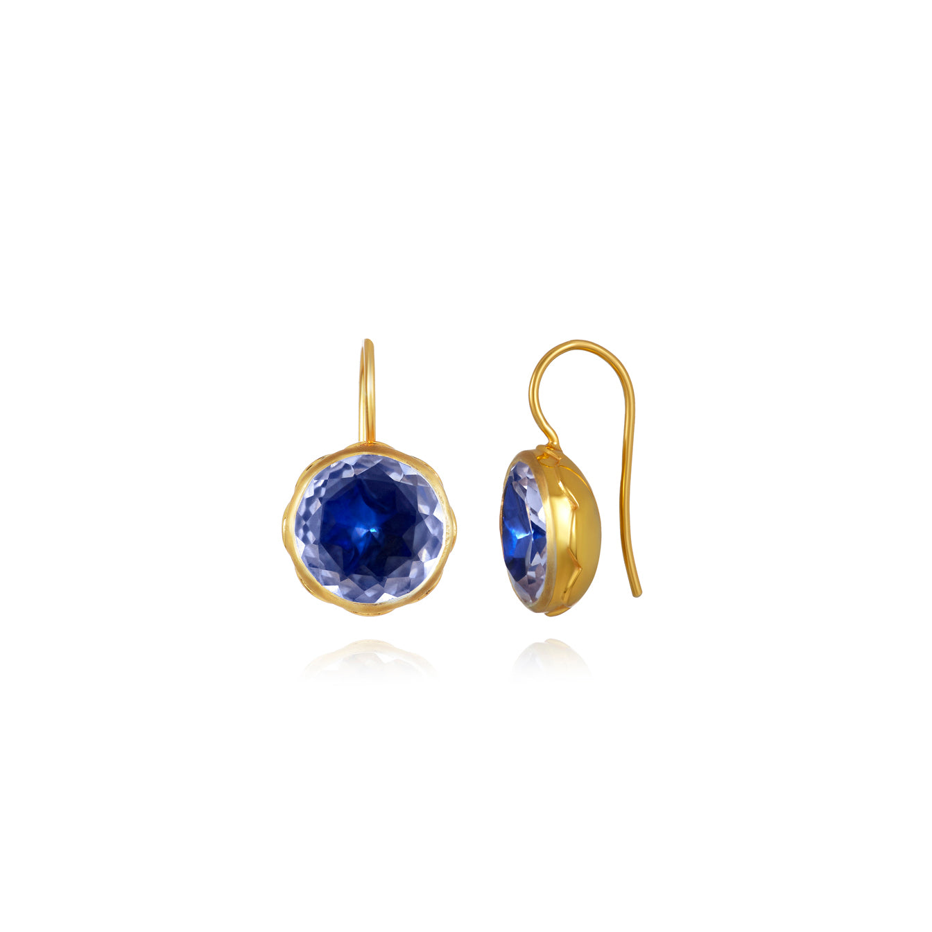 Catherine Button Earrings (Black Rhodium or Yellow Gold Wash)