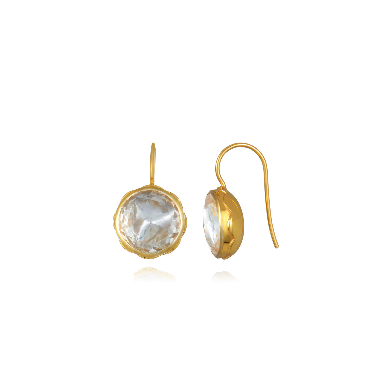 Catherine Button Earrings (Black Rhodium or Yellow Gold Wash
