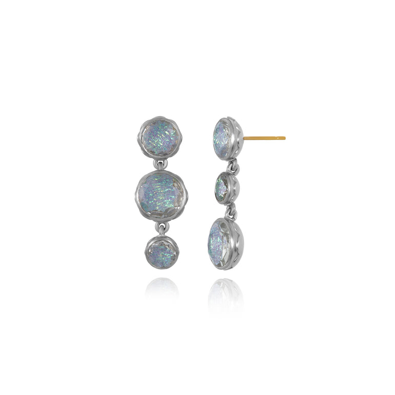 alt-L&HBride-3-drop-round-earrings-bliss-white-rhodium-profile img-lifestyle