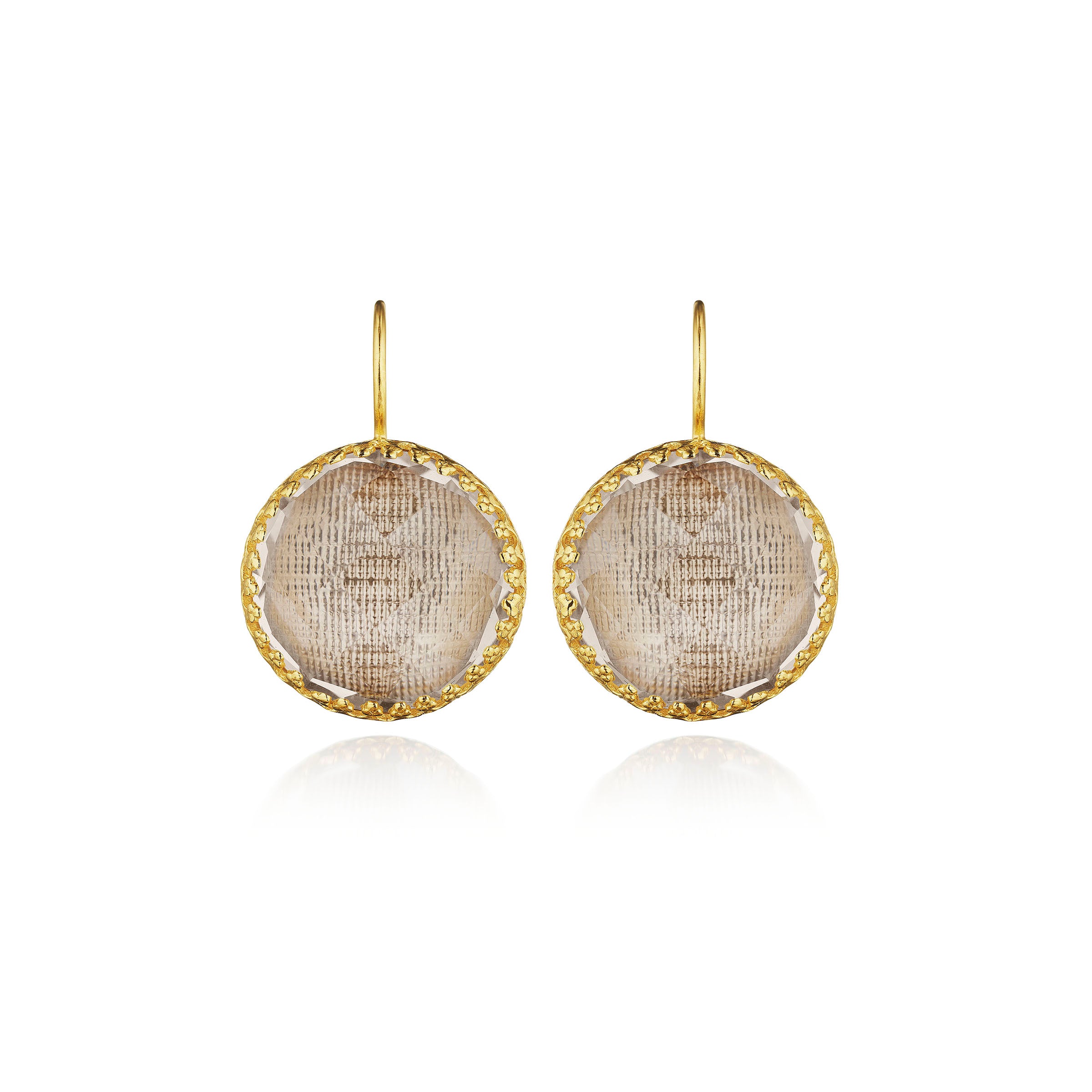 Olivia Button Earrings (Black Rhodium, Yellow, or Rose Gold Wash)