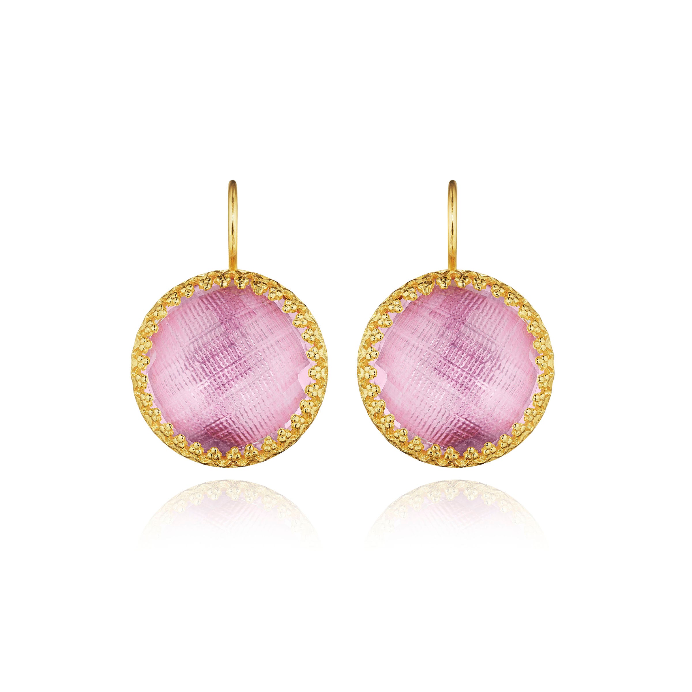 Olivia Button Earrings (Black Rhodium, Yellow, or Rose Gold