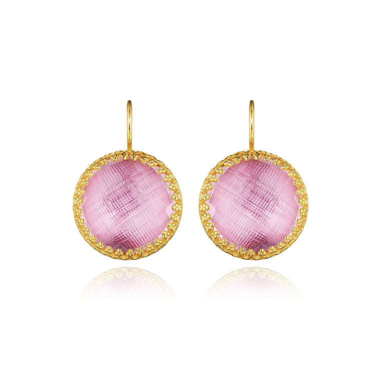Olivia Button Earrings (Black Rhodium, Yellow, or Rose Gold Wash)