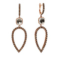 Caprice Cushion Inverted Pear Pavé Ghost Earrings