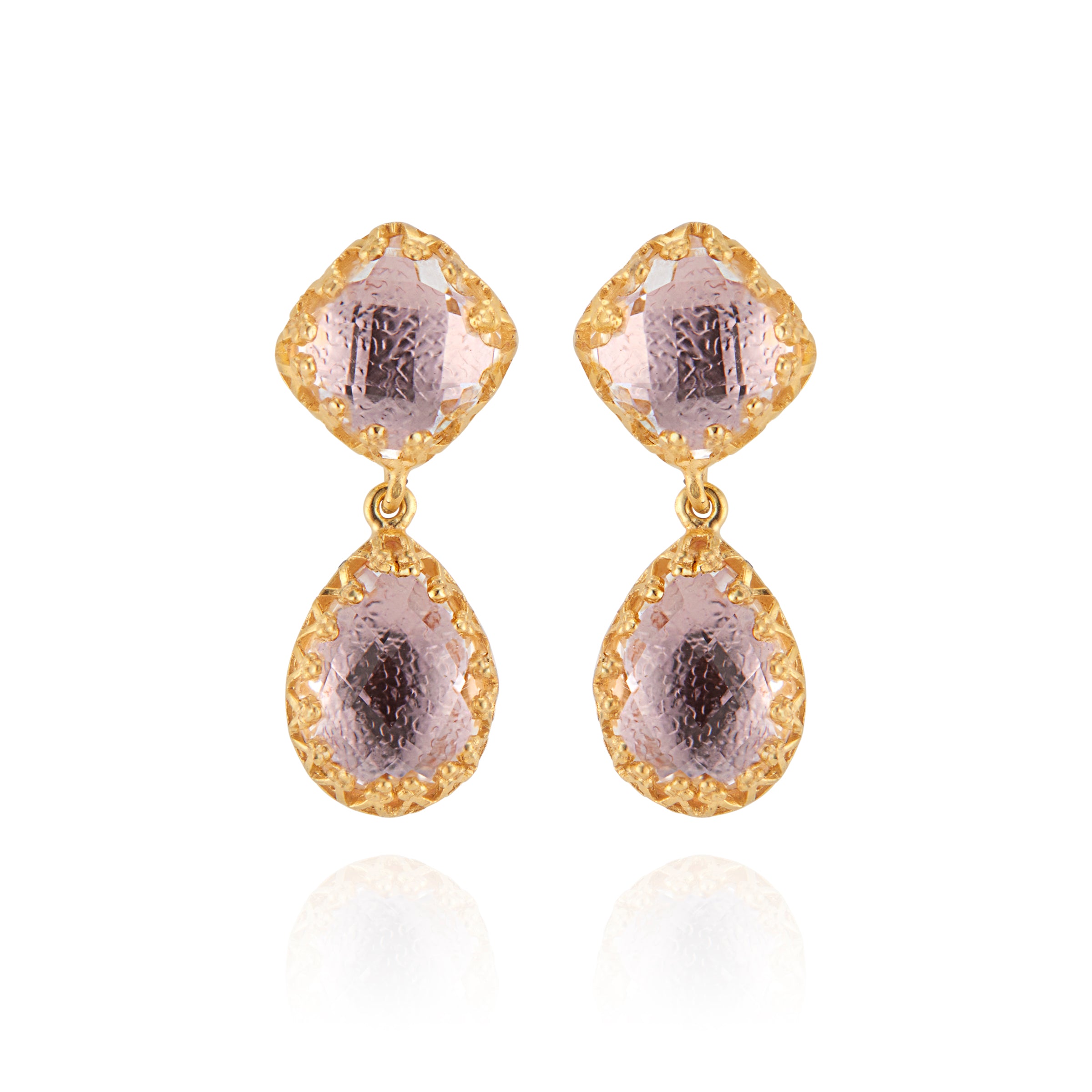 Jane Small Day Night Earrings (Black Rhodium or Yellow Gold Wash)