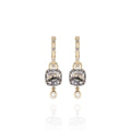 Ladies Diamond Open Hoops with Caprice Cushion Charms