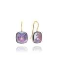 Luzia Button Earrings in Lavender Moon Quartz