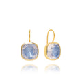 Luzia Button Earrings in Lavender Moon Quartz & 14k Gold