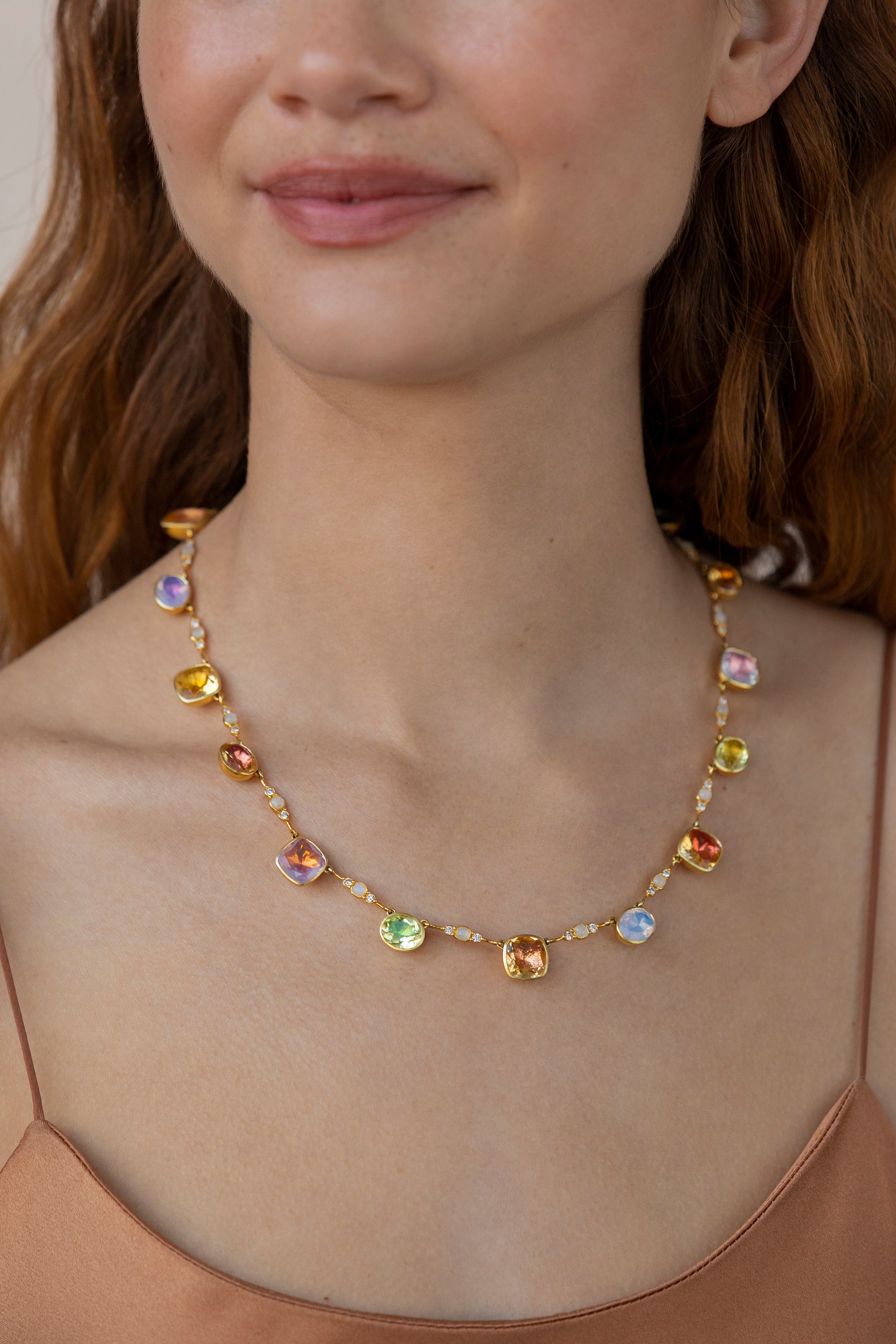 Estate 300.00ct Multi Color Gemstone Necklace | Israel Rose