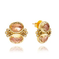 Luzia Dama Cluster Earrings in Yellow Citrine & 14k Gold