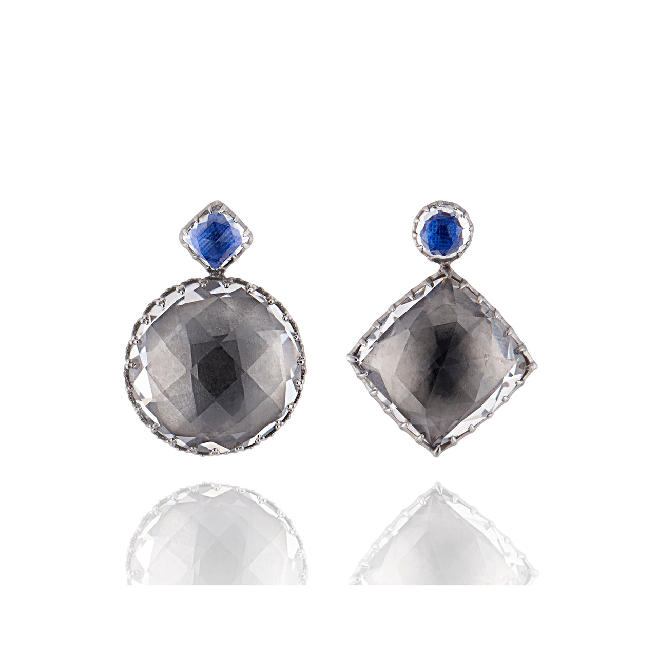 Sadie Mis-Matched Double Drop Earrings on Post