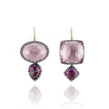 Sadie Mis-Matched Double Drop Earrings on Earwire