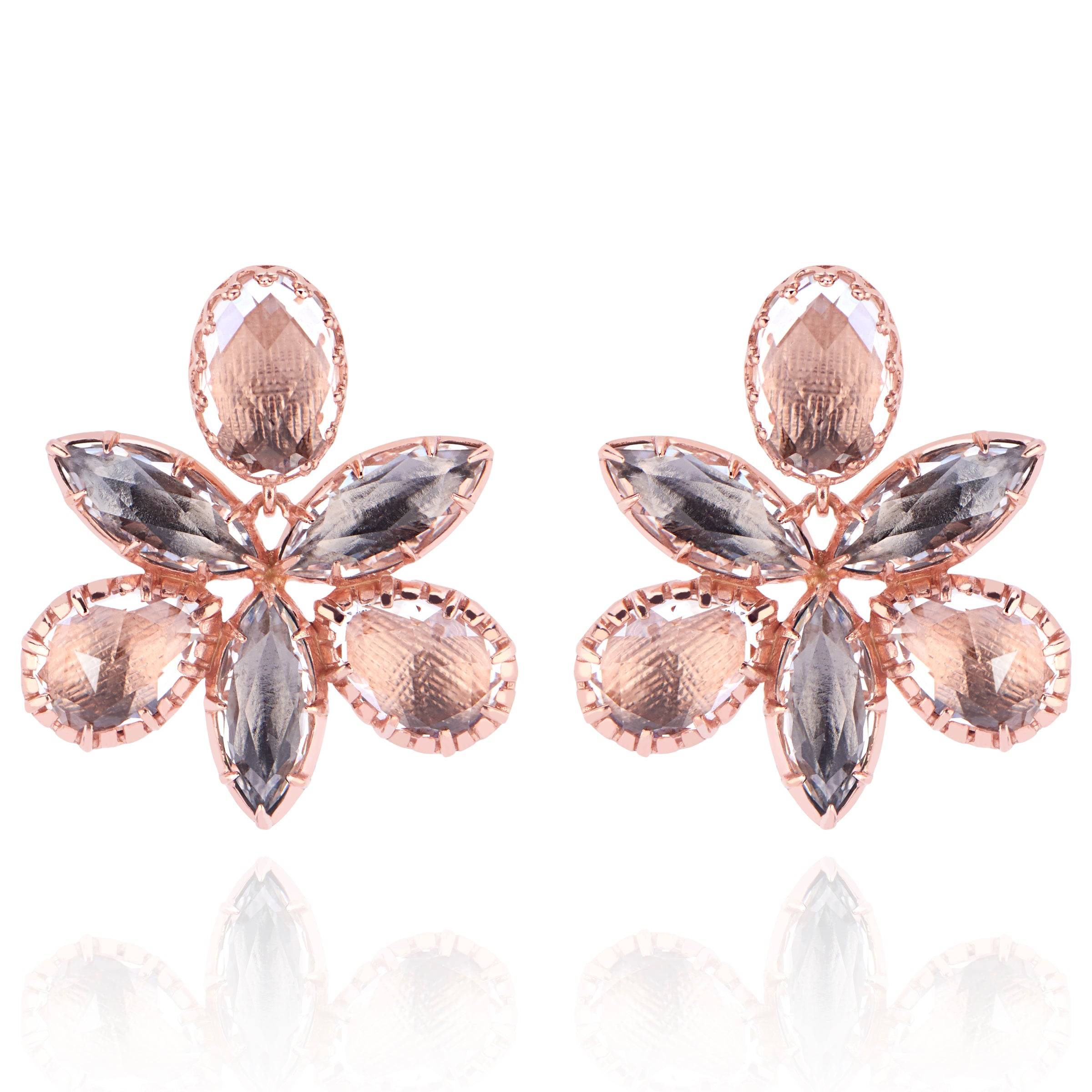 Sadie Orchid Earrings (Black Rhodium or Rose Gold Wash)