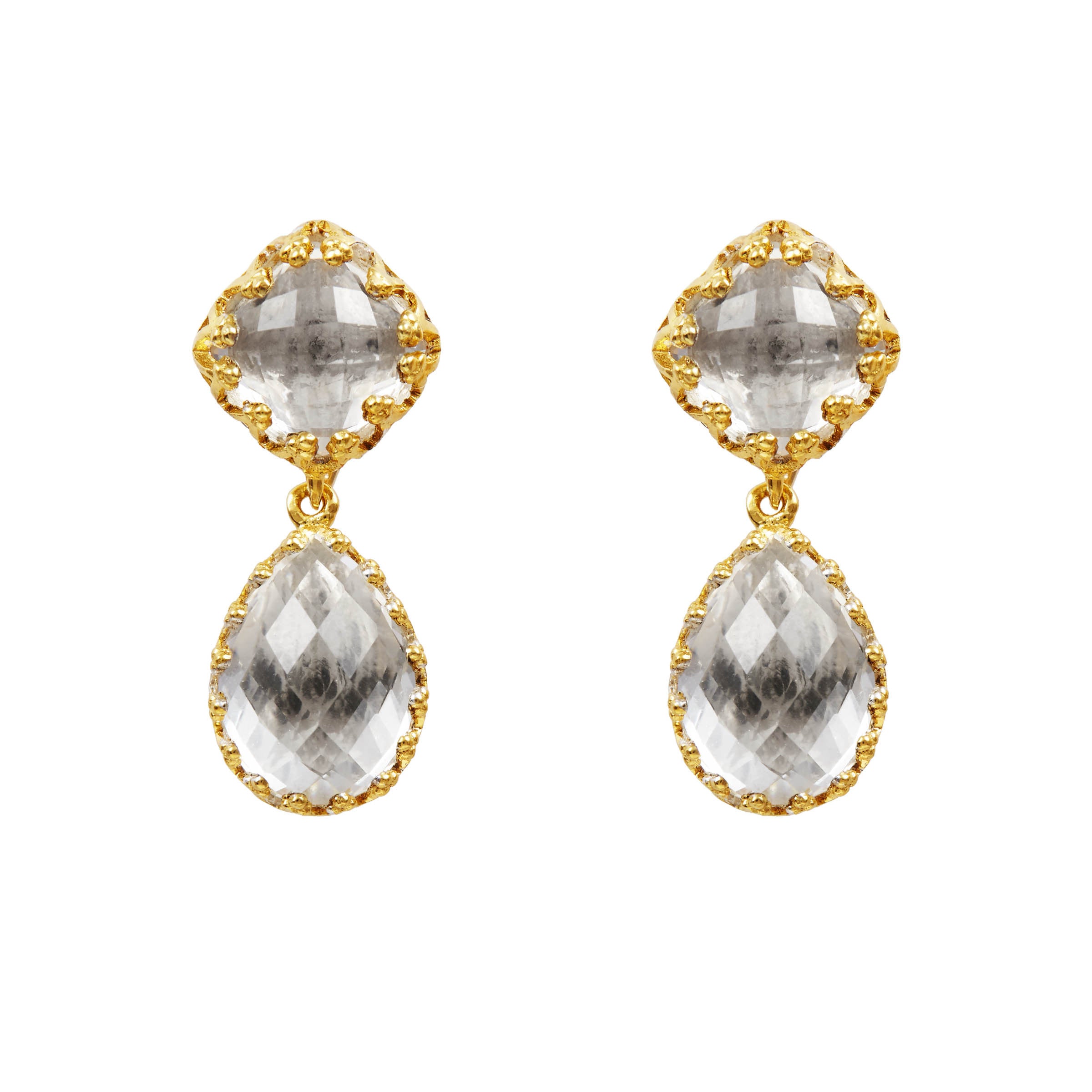 Jane Small Day Night Earrings (Black Rhodium or Yellow Gold Wash)