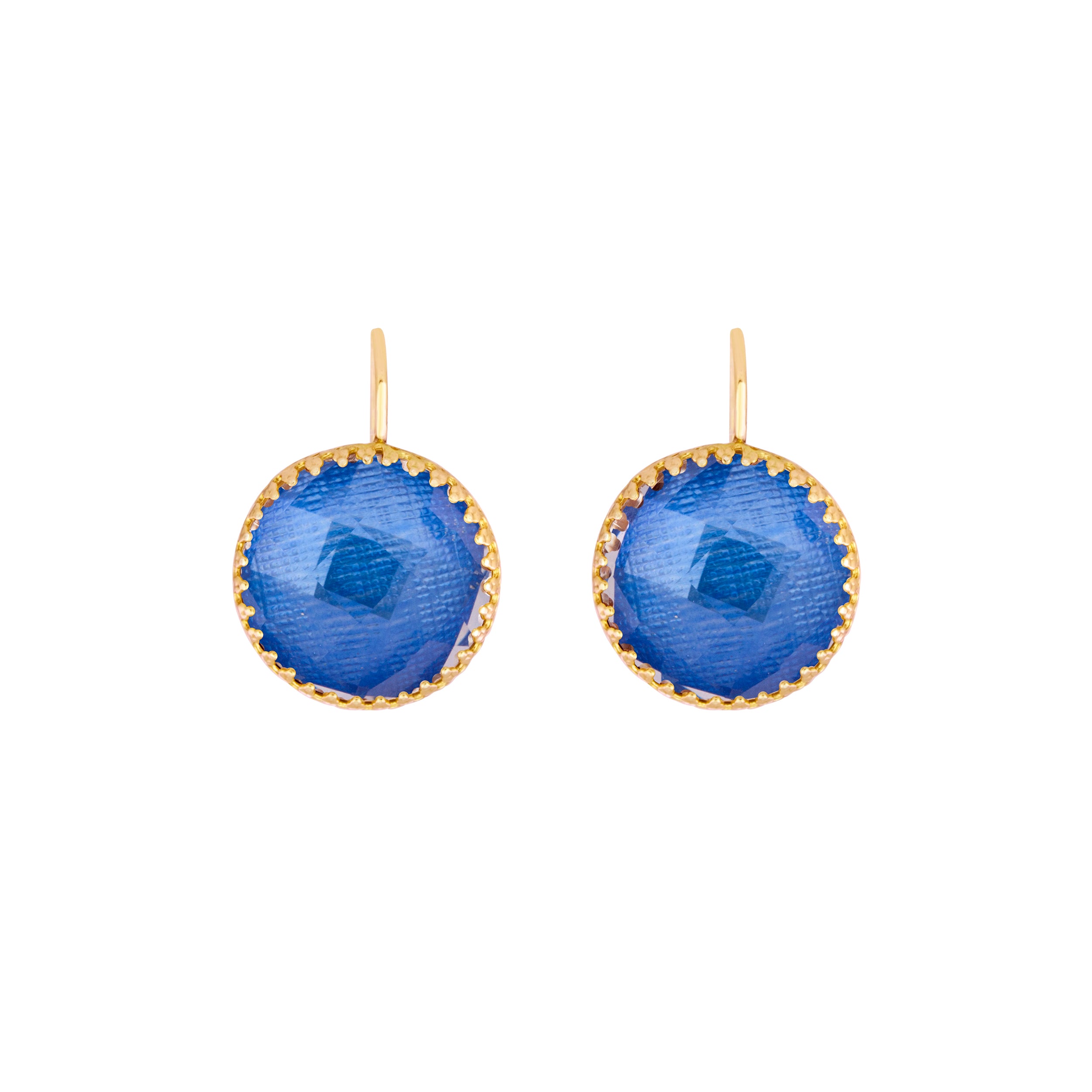 Olivia Button Earrings (Black Rhodium, Yellow, or Rose Gold Wash)