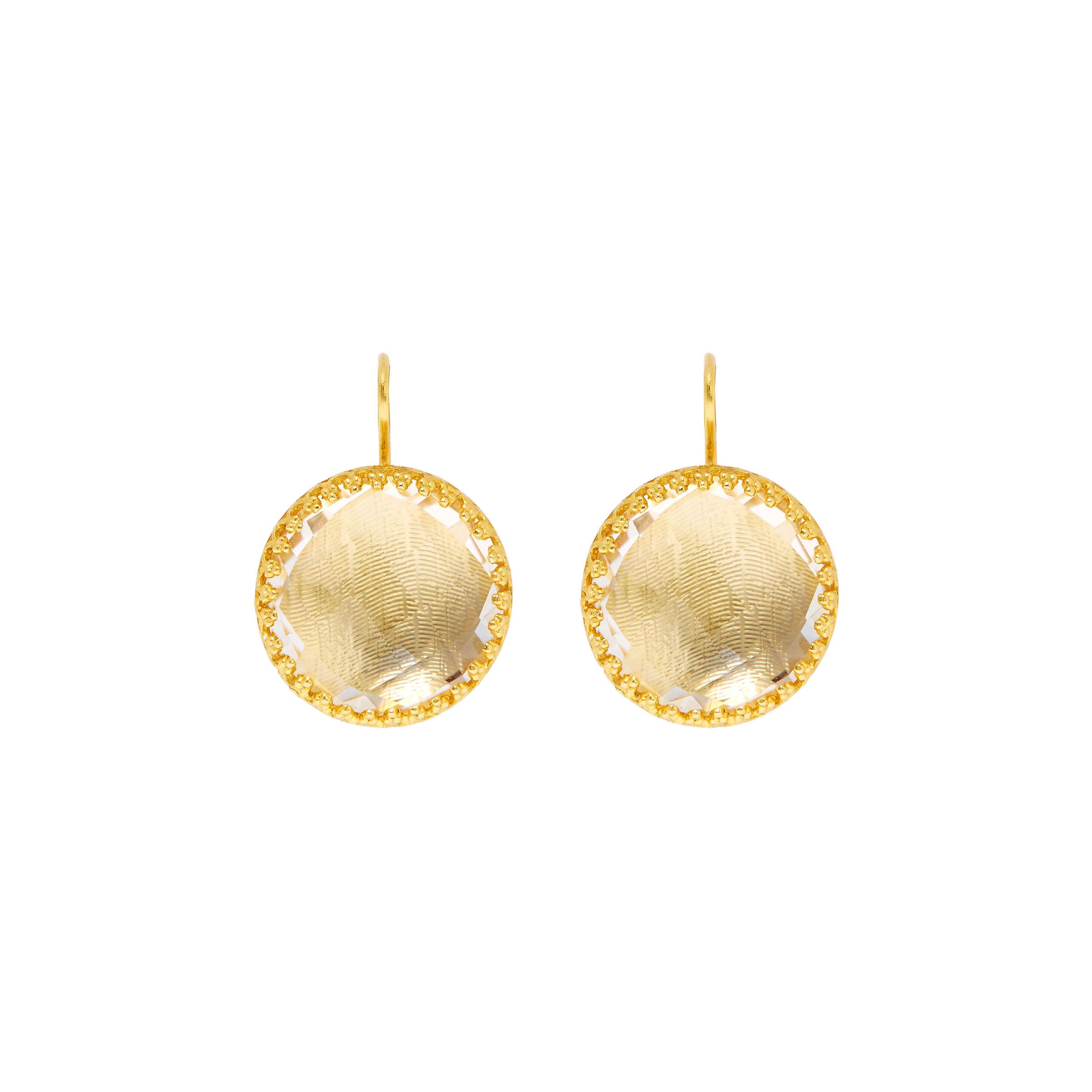Olivia Button Earrings (Black Rhodium, Yellow, or Rose Gold Wash ...